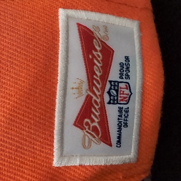 NFL Budweiser Denver Broncos Mens Orange Snapback Hat. - Picture 4 of 6